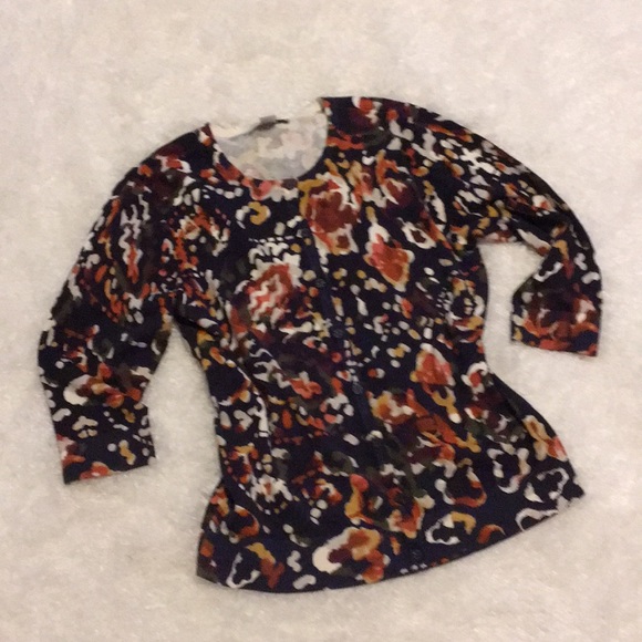 ✂️ CHRISTOPHER & BANKS 3/4 sleeve knit top / sweater / cardigan M - Picture 3 of 8